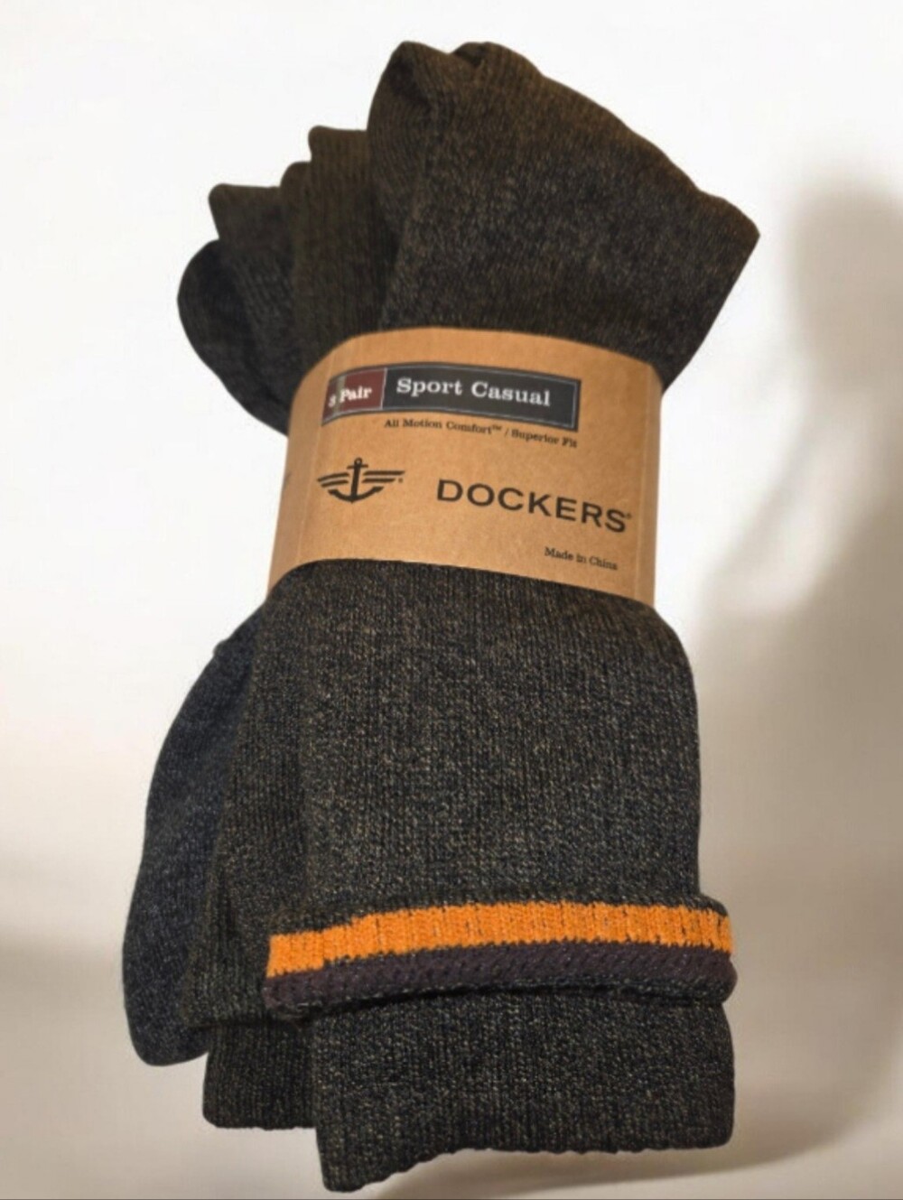 Dockers Mens Sport Casual Socks All Motion Comfort/ Superior Fit 3 Pair BNWT
